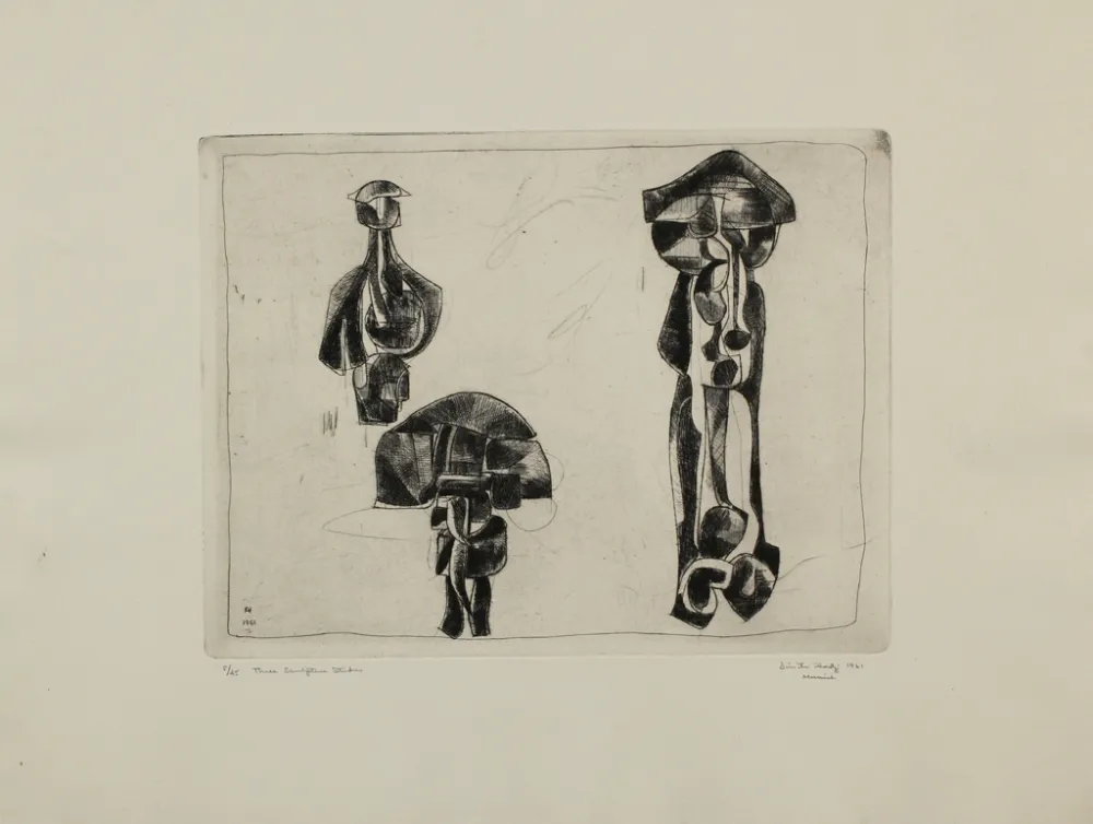 Etching Hadzi - Three Sculpture Studies