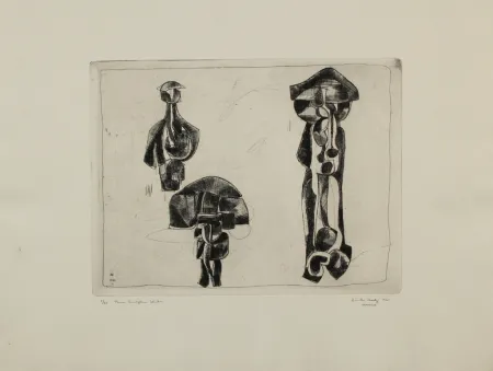 Etching Hadzi - Three Sculpture Studies