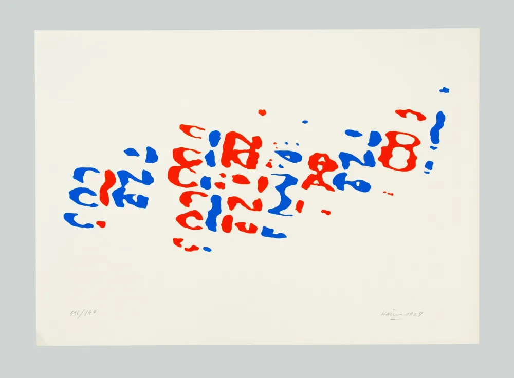 Lithograph Hains - Cinzano