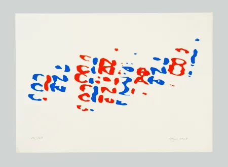 Lithograph Hains - Cinzano