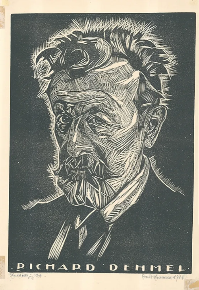 Woodcut Hamann - Richard Dehmel