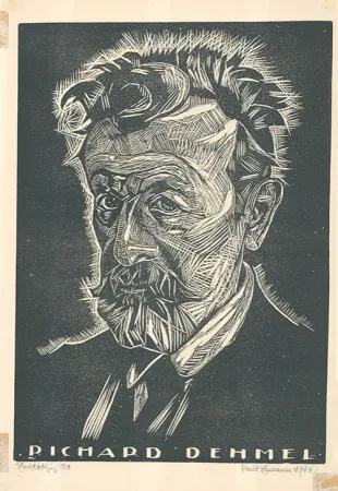 Woodcut Hamann - Richard Dehmel