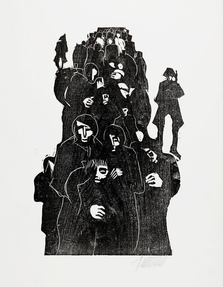 Woodcut Hammerstiel - Täglich ist Allerseelen (Every Day is All Souls' Day)