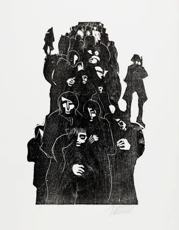 Woodcut Hammerstiel - Täglich ist Allerseelen (Every Day is All Souls' Day)