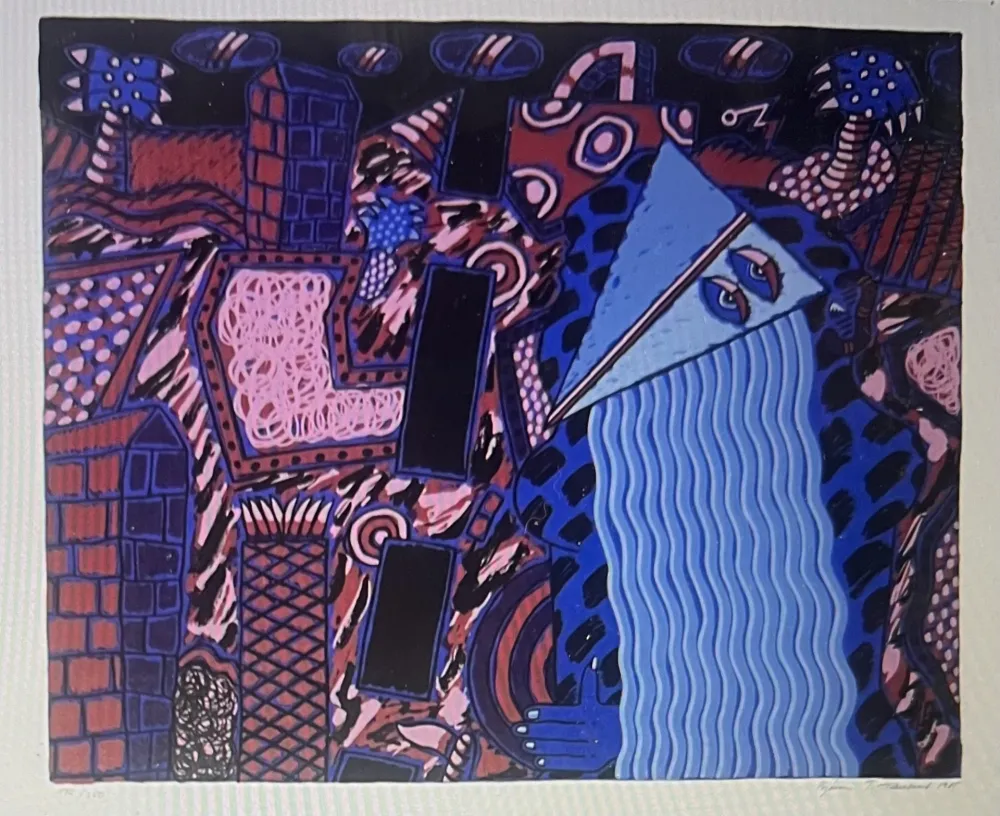 No Technical Hansen - Composition abstraite, sérigraphie signée, 1985