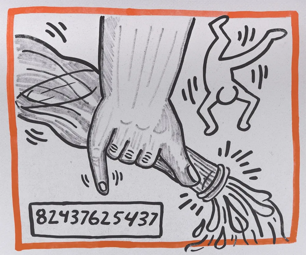 Lithograph Haring - Against all Odds, 1990