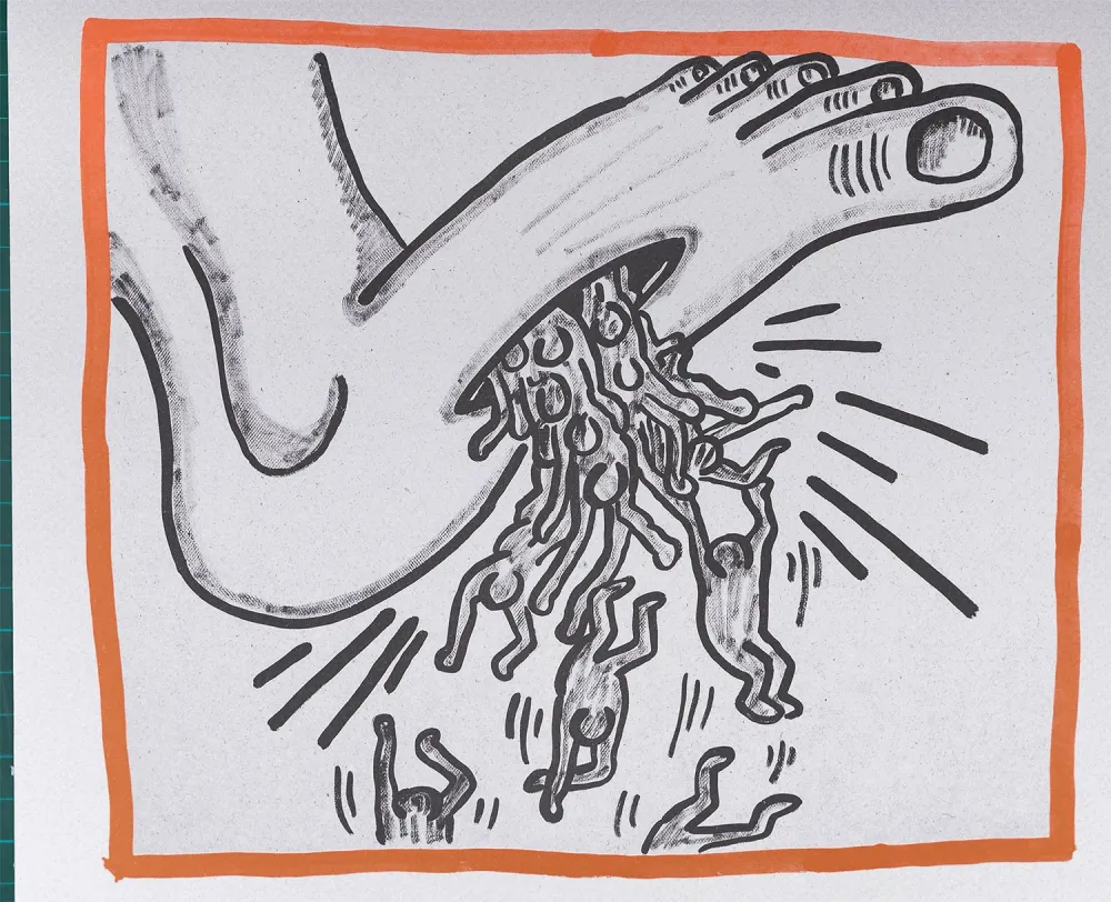 Lithograph Haring - Against all Odds, 1990