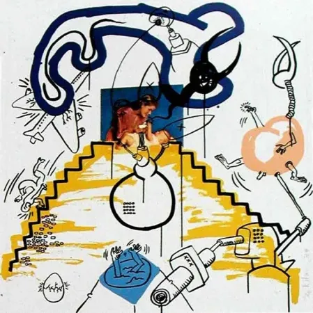 Screenprint Haring - Apocalypse