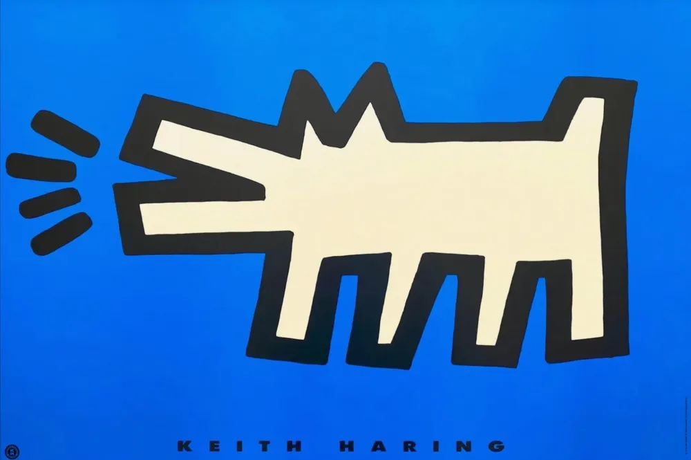 Screenprint Haring - Barking Dog