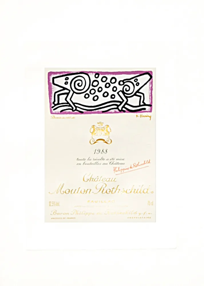Lithograph Haring - Dessin Inedite de Keith Haring