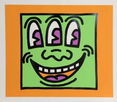 Screenprint Haring - Icons - Three Eyes