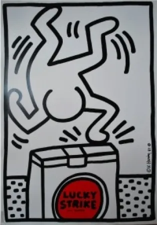 Screenprint Haring - Lucky Strike, 1987