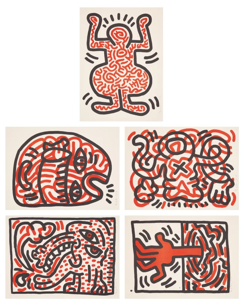 Lithograph Haring - 