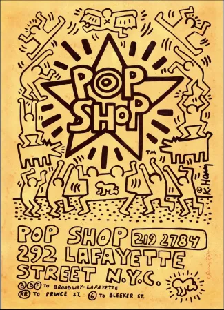 No Technical Haring - Original Illustration for Pop Shop Poster III
