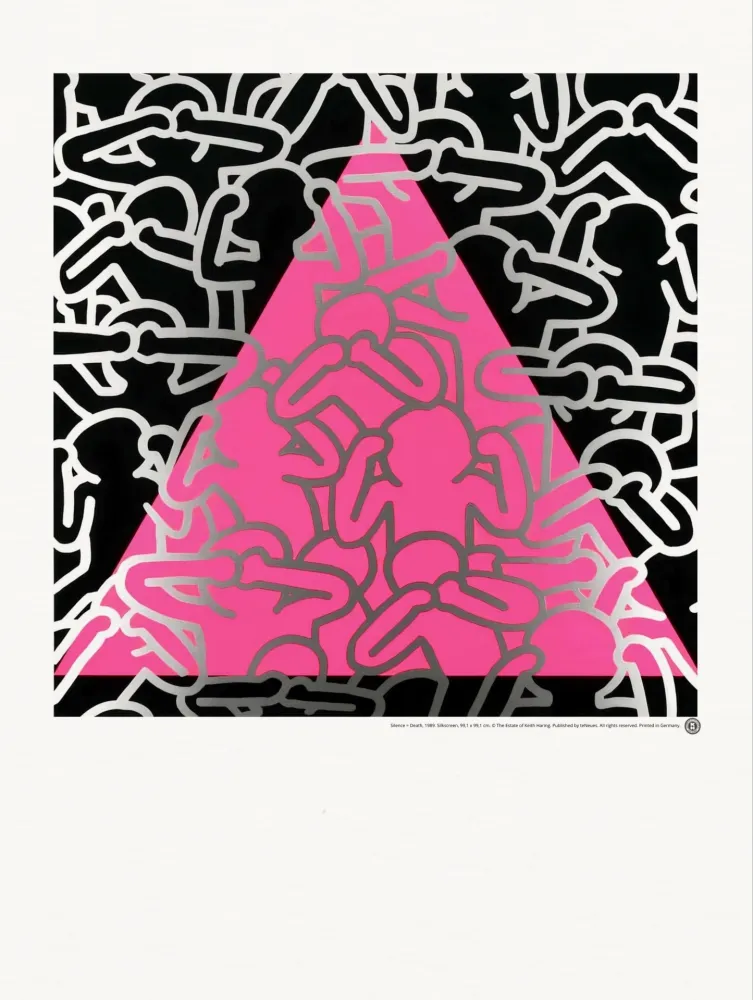 Screenprint Haring - Silence Death