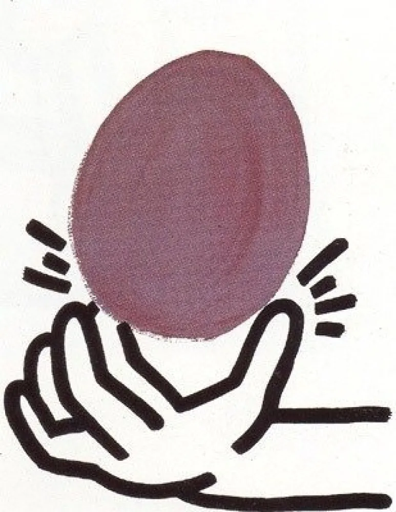 Lithograph Haring -  Story of Red & Blue #20