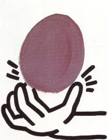 Lithograph Haring -  Story of Red & Blue #20