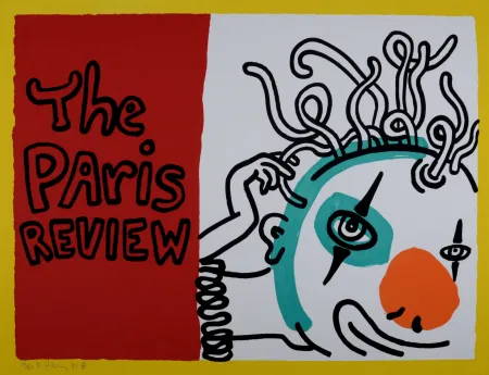 Screenprint Haring - The Paris Review, 1989 - Hand-signed