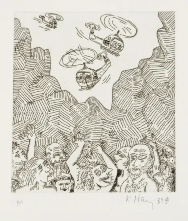 Etching Haring - Untitled (From the Valley Suite)