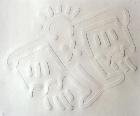 Screenprint Haring - White Icons: Batman