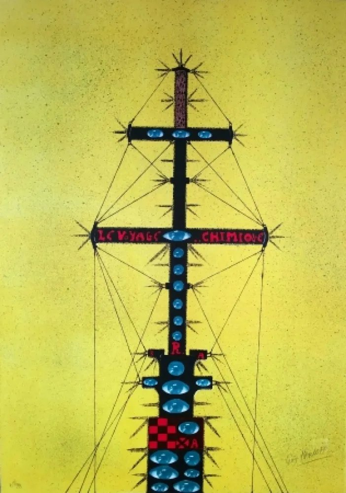 Lithograph Harloff - Le mat de bateau