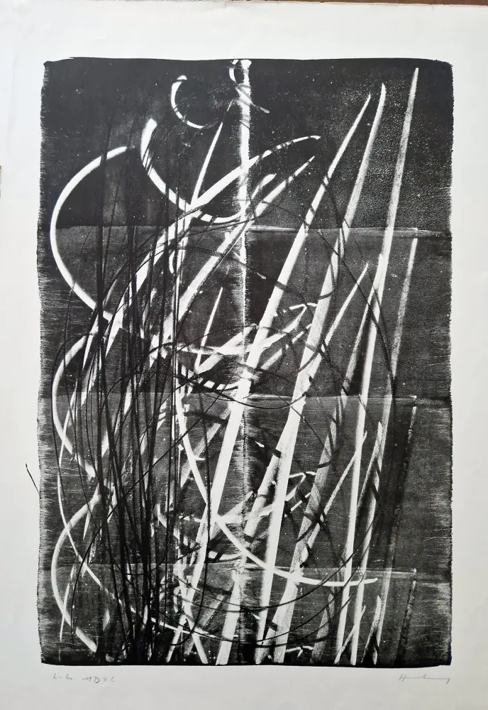Lithograph Hartung - 1973 - L 60