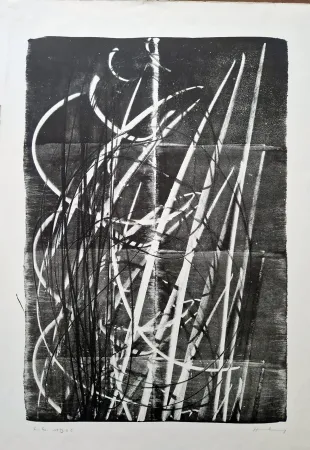 Lithograph Hartung - 1973 - L 60