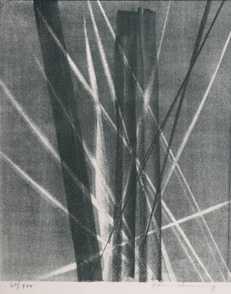 Lithograph Hartung - Abstract Composition, 1967 - Hand-signed!