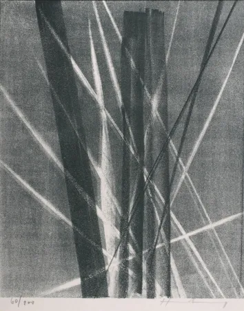 Lithograph Hartung - Abstract Composition, 1967 - Hand-signed!