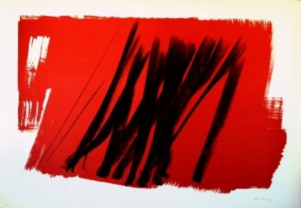 Lithograph Hartung - Composition