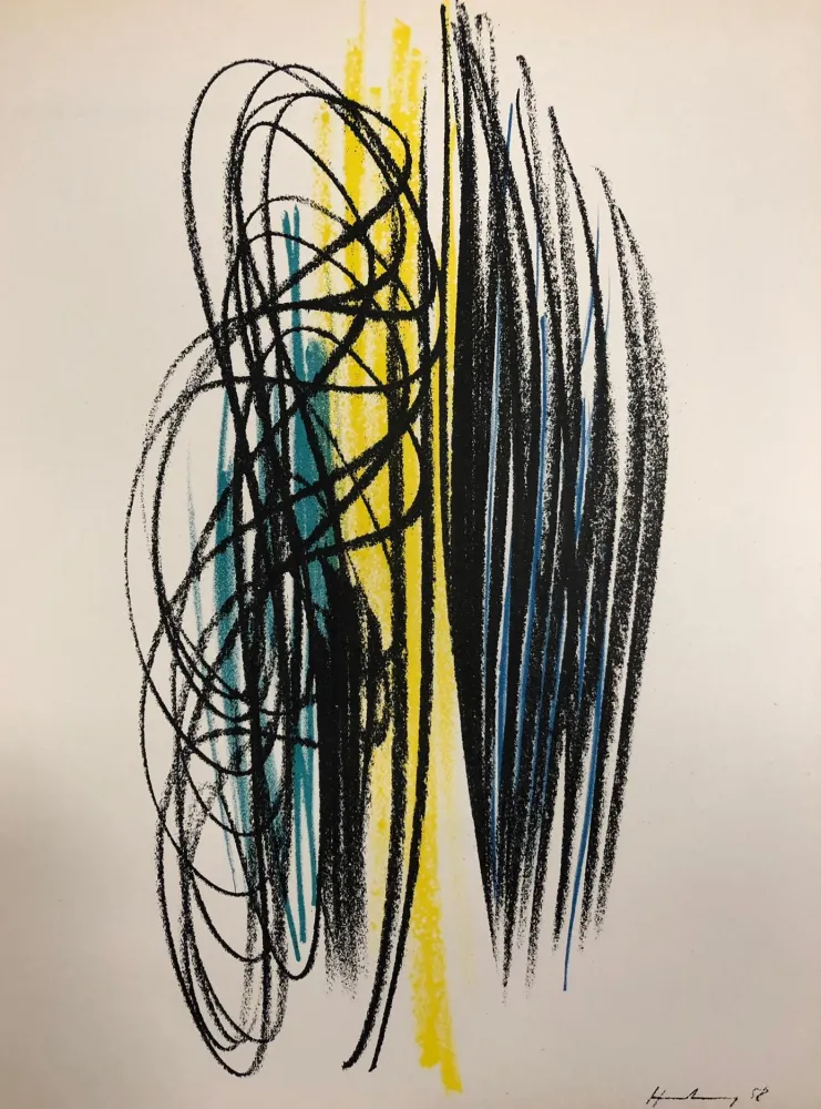 Lithograph Hartung - Composition,