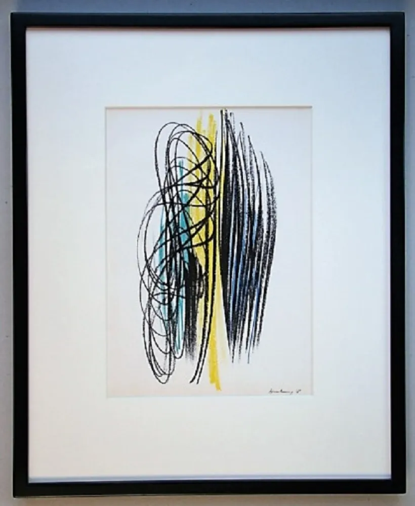 Lithograph Hartung - Composition 1958
