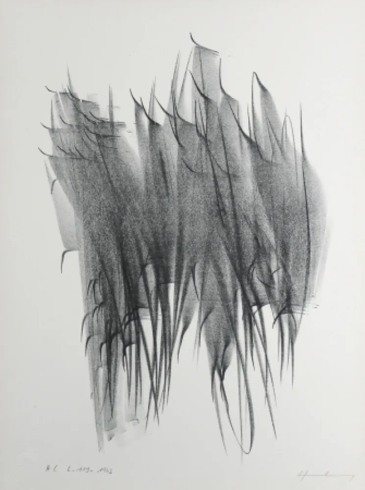 Lithograph Hartung - Composition 