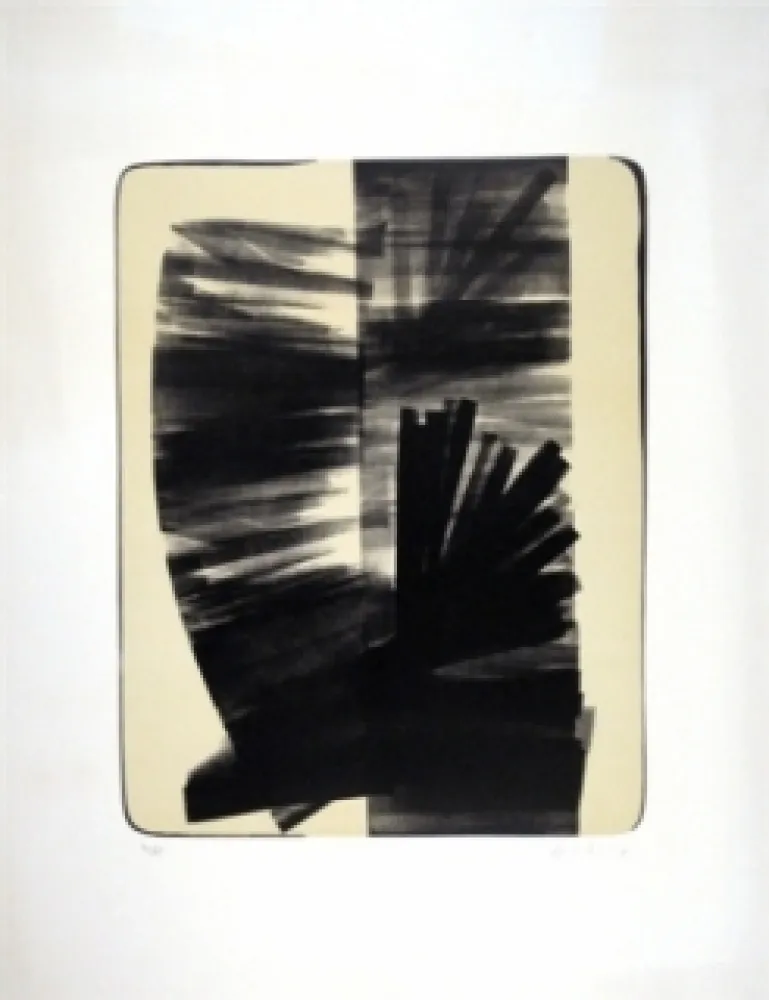 Lithograph Hartung - Composition