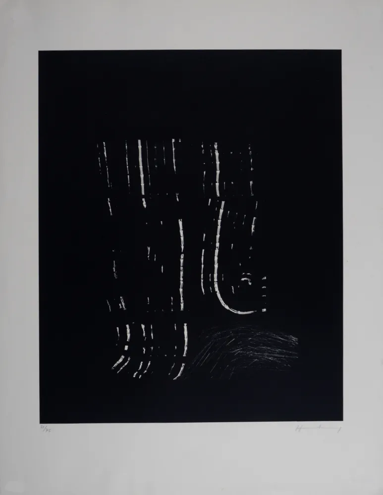 Lithograph Hartung - Composition L 1977-2, 1977 - Hand-signed