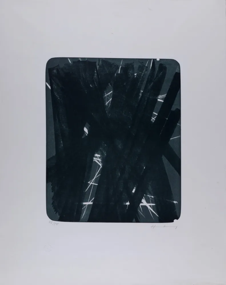 Lithograph Hartung - Composition L34 - Hand-signed