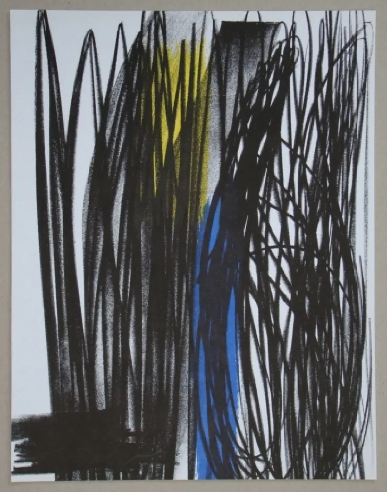 Lithograph Hartung - Composition pour XXe Siècle, 1973