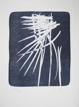 Lithograph Hartung - Eclair dans le cie