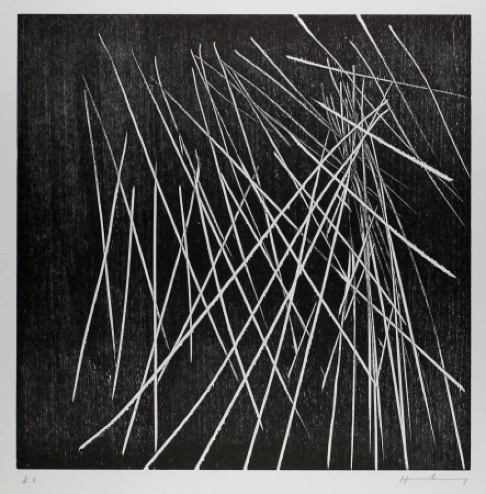 Woodcut Hartung - H-8-1973