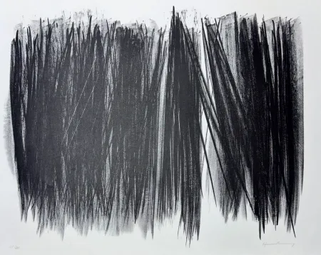 Lithograph Hartung - Hans Hartung (1904 - 1989) - L 105 - Lithograph on Arches paper - 1963