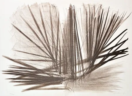 Lithograph Hartung - Hans Hartung (1904–1989) – L 112 – Lithograph on BFK Rives vellum paper – 1964