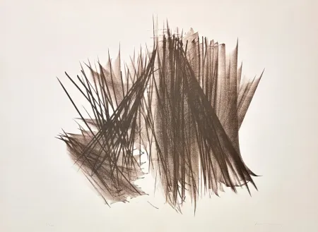 Lithograph Hartung - Hans Hartung (1904–1989) – L 115 – Lithograph on BFK Rives vellum paper – 1964