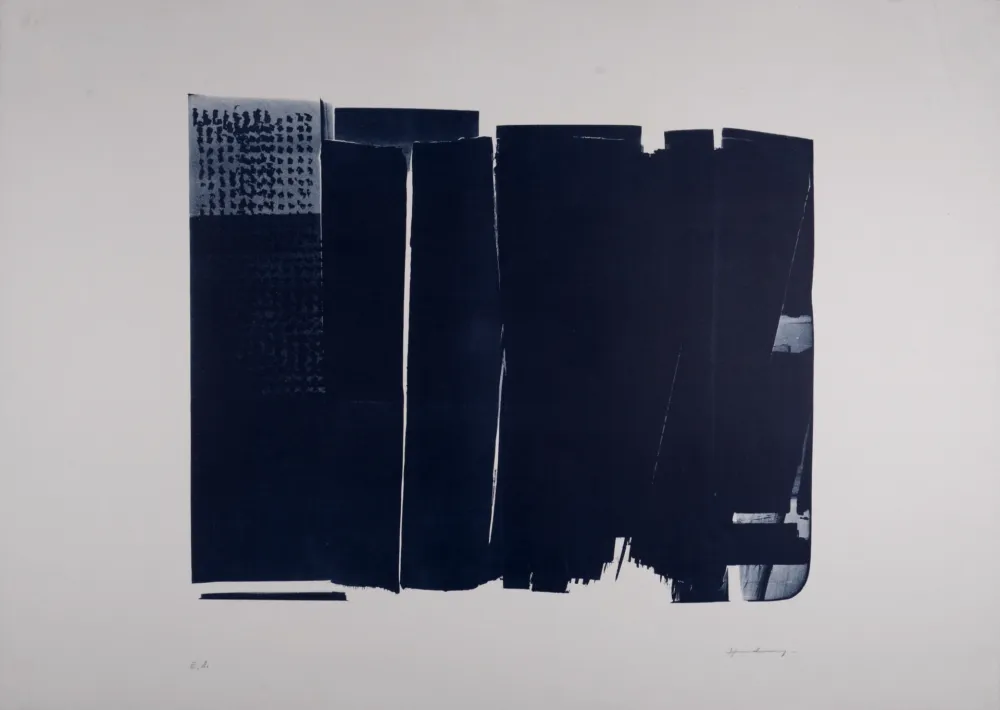 Lithograph Hartung - L-16, 1973 - Extra large original lithograph (Hand-signed!)