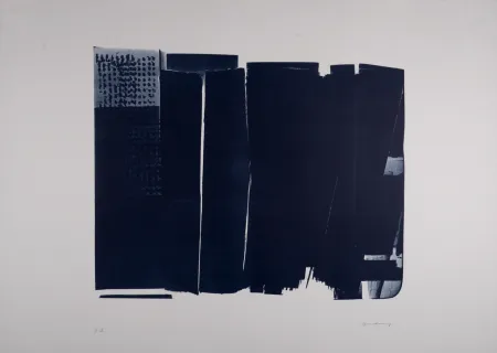 Lithograph Hartung - L-16, 1973 - Extra large original lithograph (Hand-signed!)