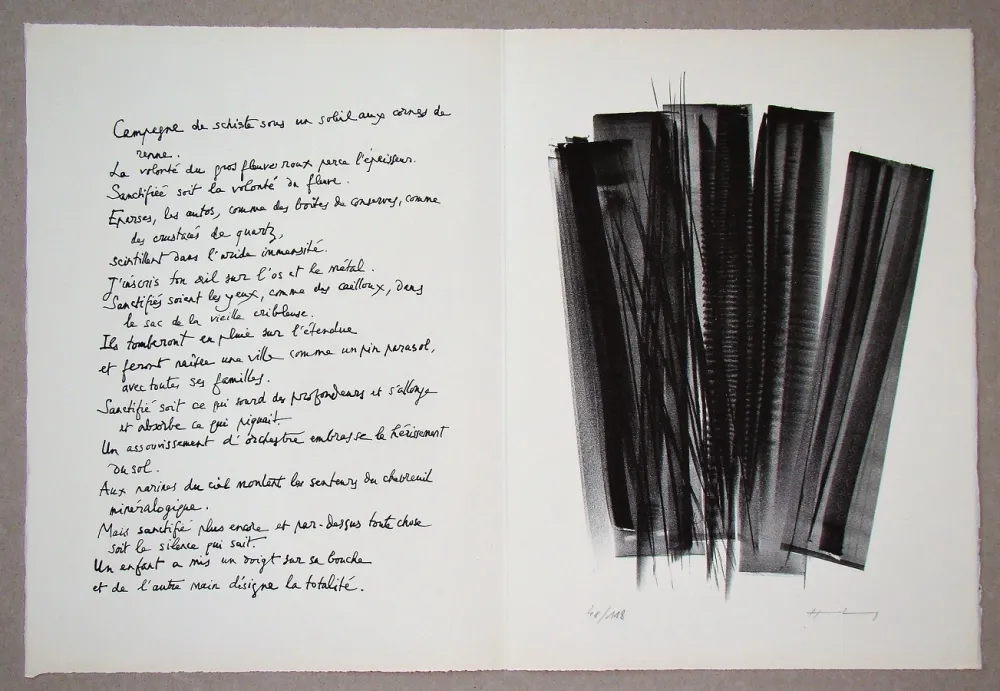 Lithograph Hartung - L 162, 1965