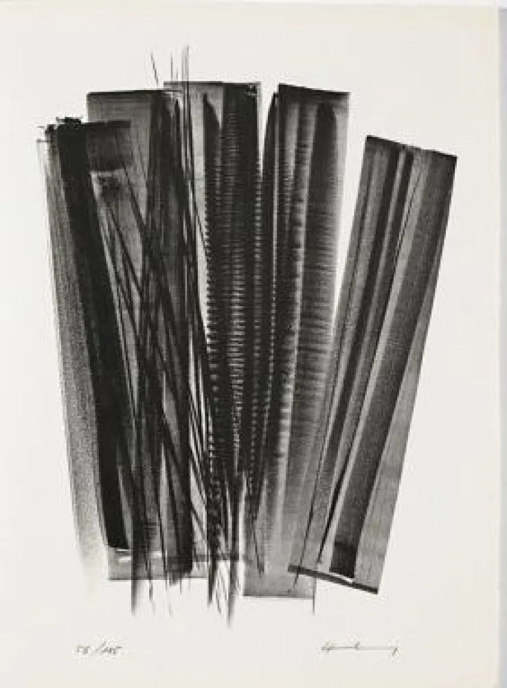 Lithograph Hartung - L 162 (Jean Cassou: vingt-deux poèms)