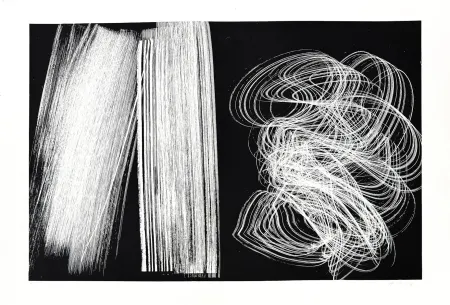 Lithograph Hartung - L 1970-5 / Frandole, suite A, pl. V