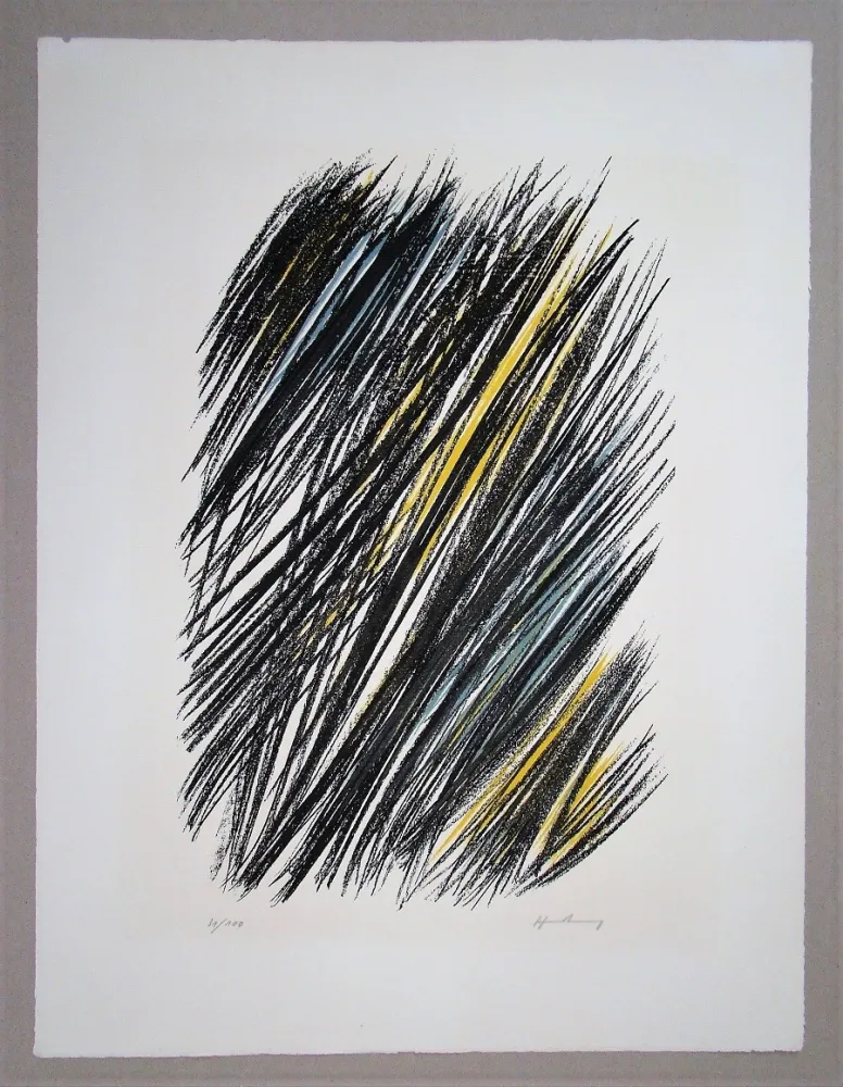 Lithograph Hartung - L19 - 1957