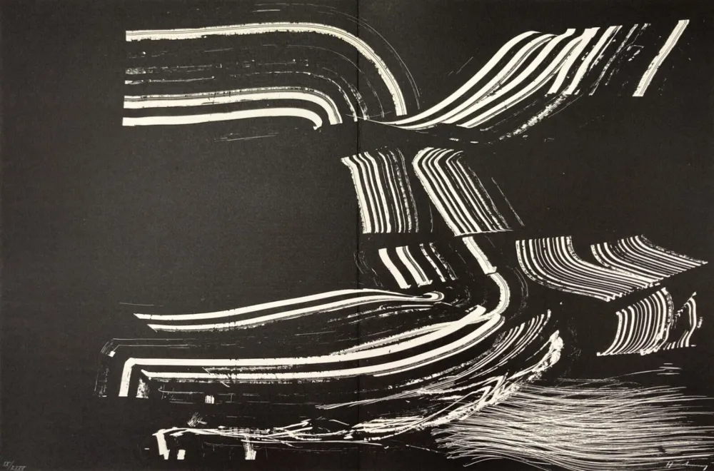 Lithograph Hartung - Lithograph XII from Farandole