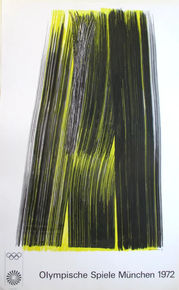 Lithograph Hartung - OL 1972 . original colourlithograph